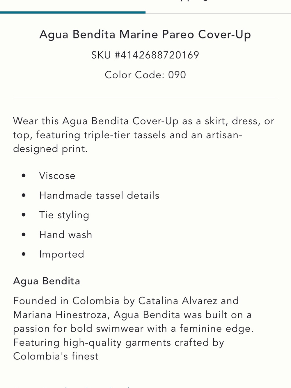 Agua Bendita Marine Pareo Cover-Up - Picture 6 of 6